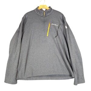 Eddie Bauer Men's‎ Gray First Ascent Quarter Zip Fleece Pullover XL